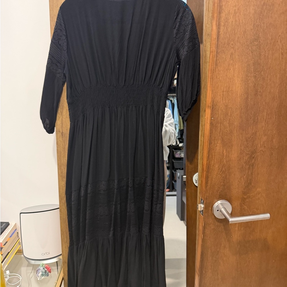 Beach cover up one size kimono black - Picture 2 of 5